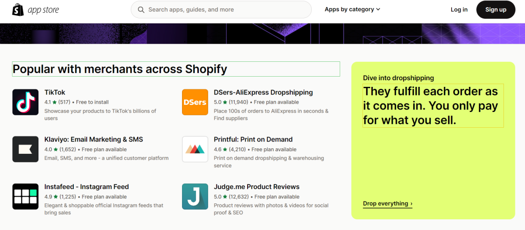 popular apps across shopify merchants