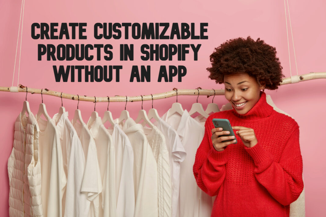 a woman ordering custom shopify products