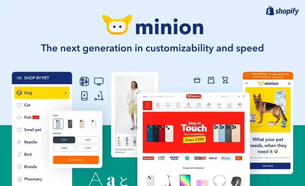 minion best shopify theme For Customizability & Speed