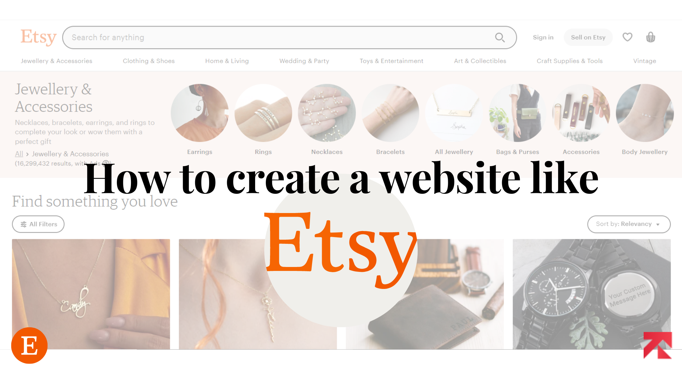 create a website like ETSY