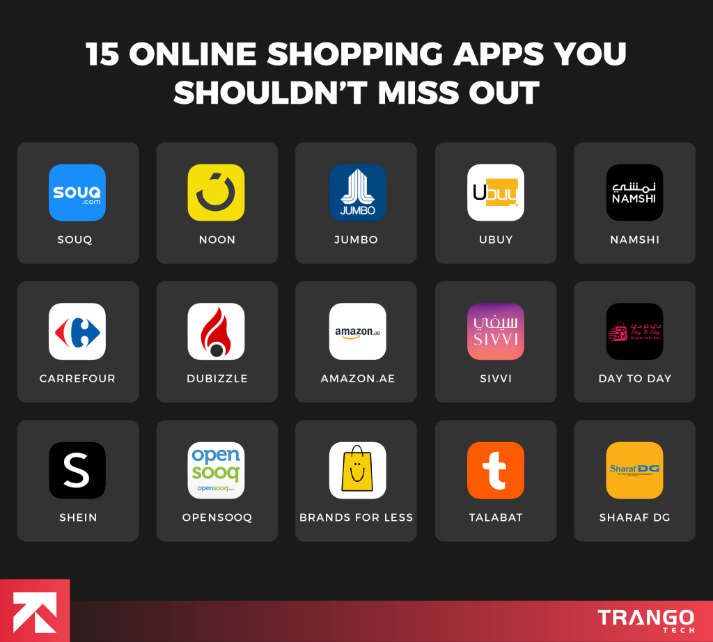 Top 15 Shopping Apps in Dubai UAE Android & iOS 2024 TrangoTech