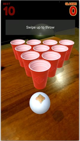 using beer pong ar app on mobile