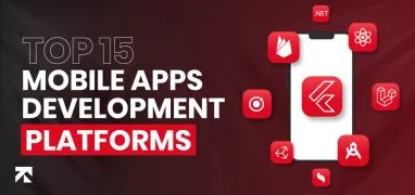 blog banner of mobile app development platforms