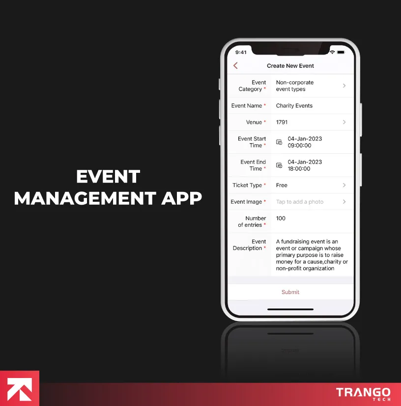 event management app image for showing power apps examples