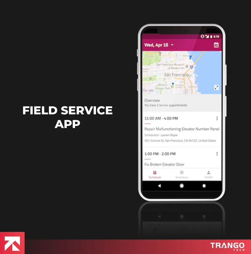 field service app image for showing power apps examples