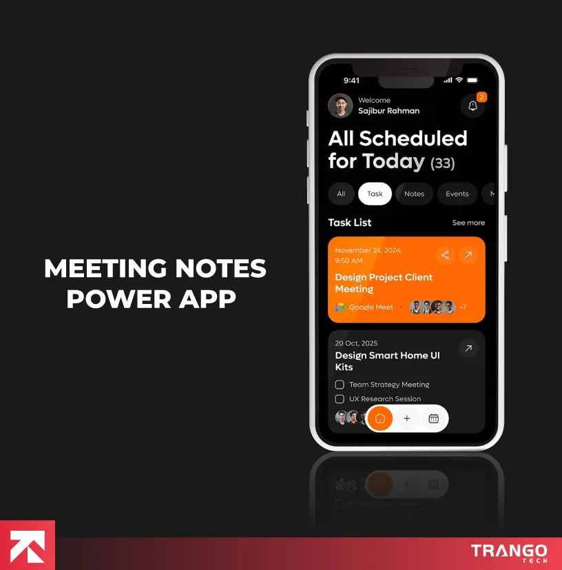 meeting notes power apps example image