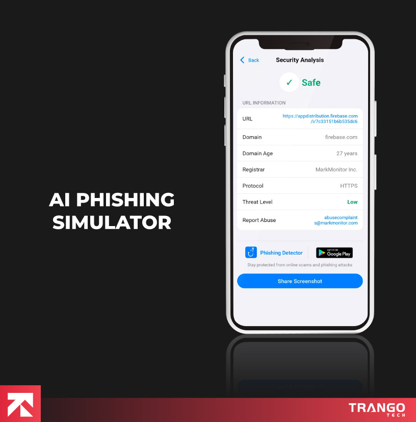 AI Phishing Simulator app screen