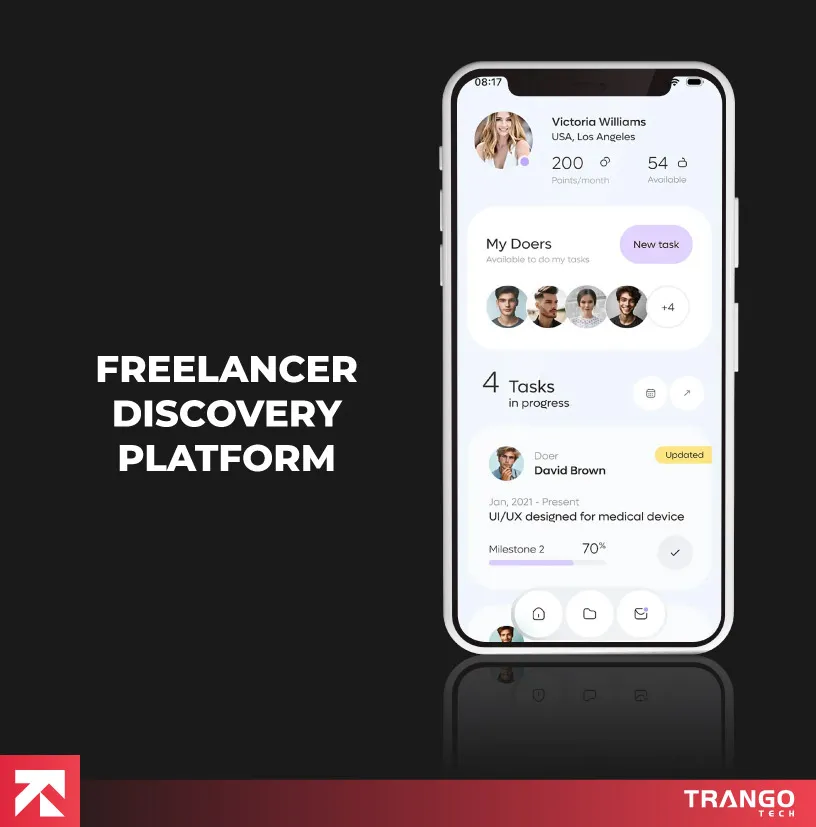 App screen of Freelancer Discovery Platform