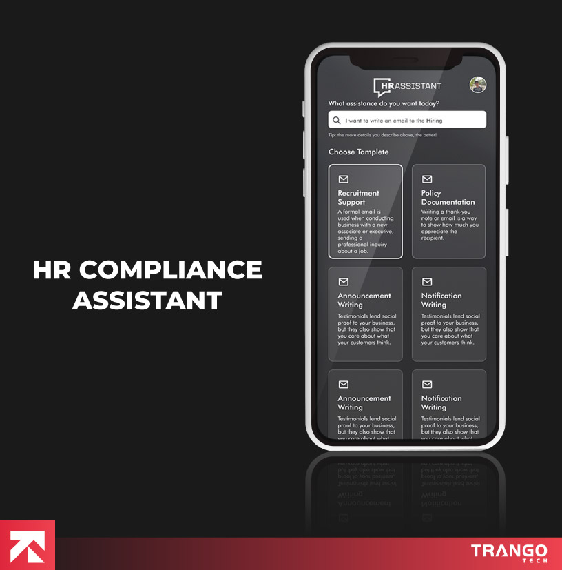 App screen of HR Compliance Assistant