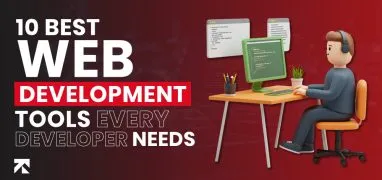 Featured image of best web development tools setup with coder workspace, including IDE, browser, and essentials for UI/UX, JavaScript, and productivity.