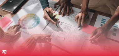 mobile application prototype in process